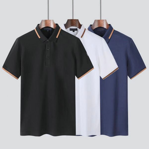 

23 designer polo shirts men luxury polos casual mens t shirt snake bee letter print embroidery fashion high street man tee size m3xl, White;black
