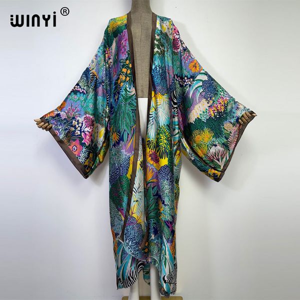 

ethnic clothing winyi summer women cardigan stitch cocktail sexcy boho maxi african holiday batwing sleeve silk feeling robe kimono kaftan 2, Red