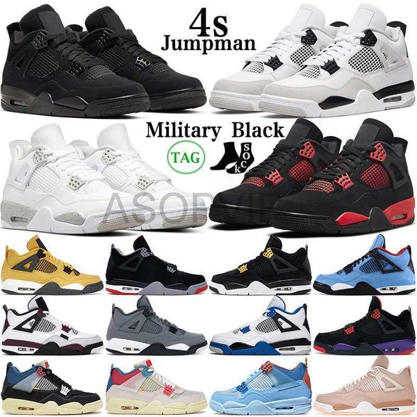 

designer shoes military black og 4 4s mens basketball shoes white oreo red thunder sail university blue bred cactus jack tour yellow men wom