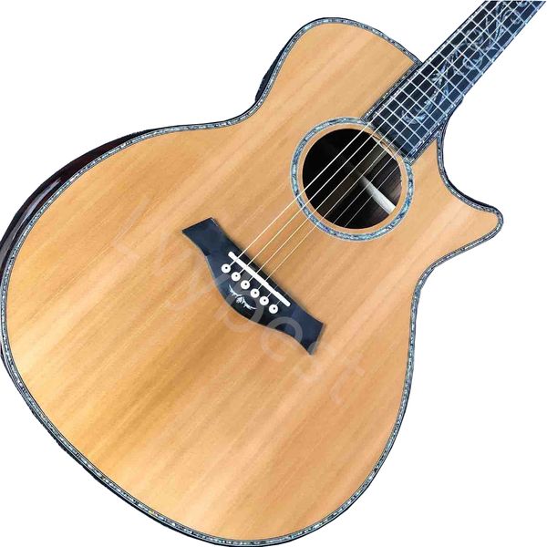 

lvyreal abalone solid cedar ebony fingerboard gps14c deluxe acoustic electric guitar with armrest