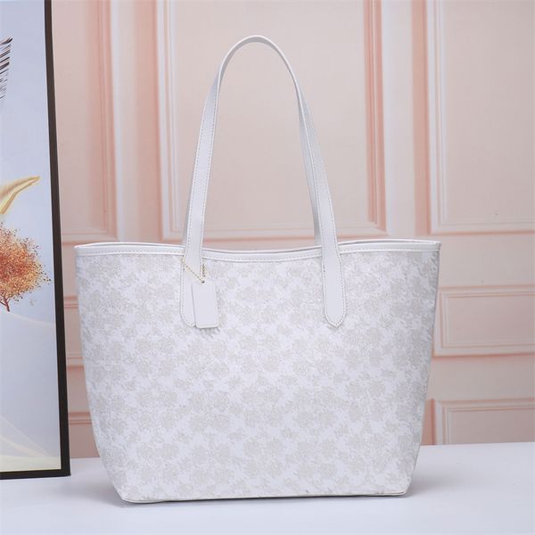 

luxury womens bag reversible city totes fashion designer tote handbags 33cm rainbow flower letter printing bags 2023