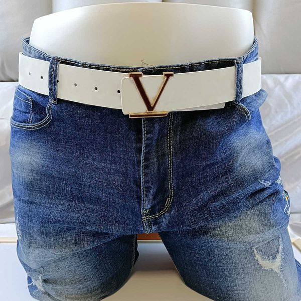 

luxury designer belt fashion luxury embossed double sided men belt high-quality women leather belts 3.8cm with gift box, Black;brown