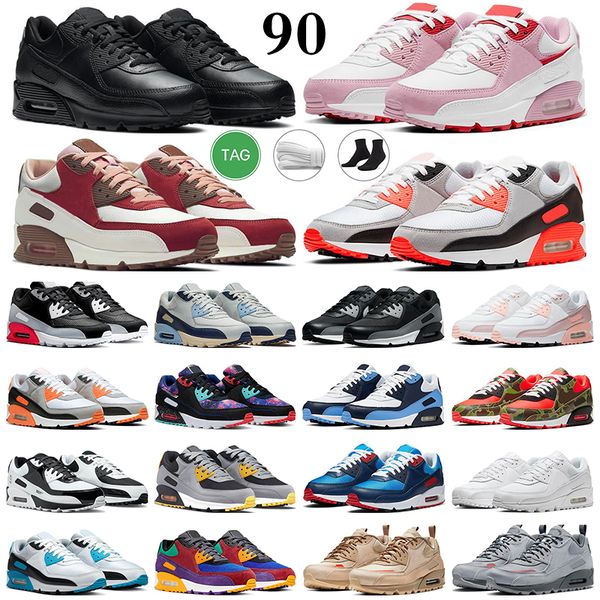

90 90s running shoes mens trainers women sneakers supernova black infrared blue void cool grey hyper grape camo safety orange valentines day