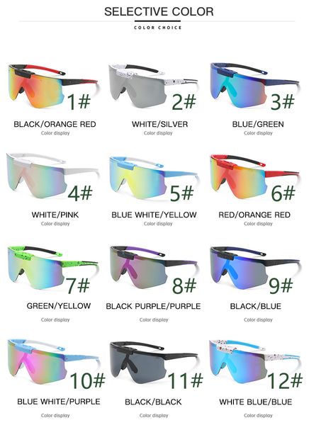 

new spring summer men fashion clamshell sunglasses motorcycle spectacles women dazzle colour cycling sports outdoor wind sun glasses big fra, White;black