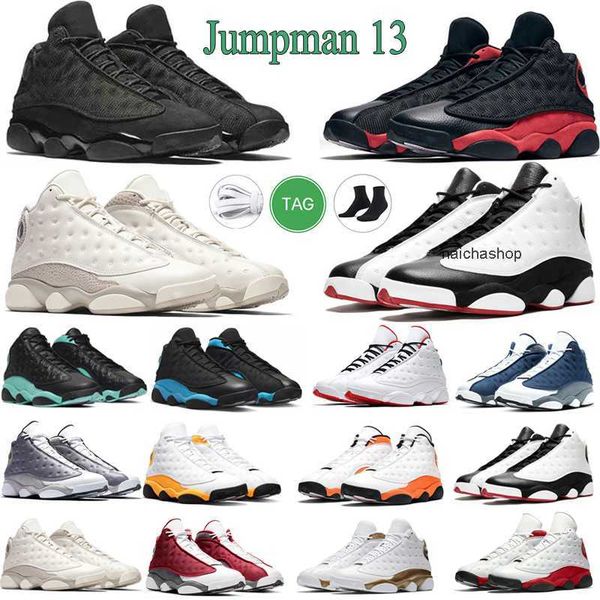 

og 13s mens basketball shoes men low chicago starry sky cherry pantone jam legend gamma blue pure violet outdoor sports sneakers walking col, Black