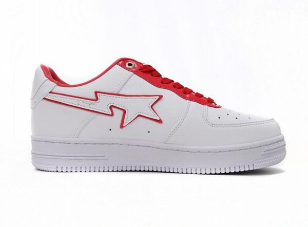 

with box 2023 bapesta #8 running shoes men women white red sports sneaker