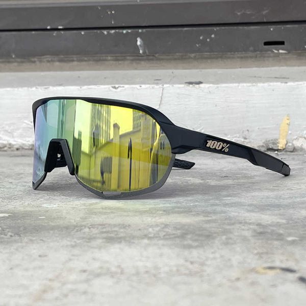 

100 cycling glasses s2 outdoor running sports wind and uv protection goggles, White;black