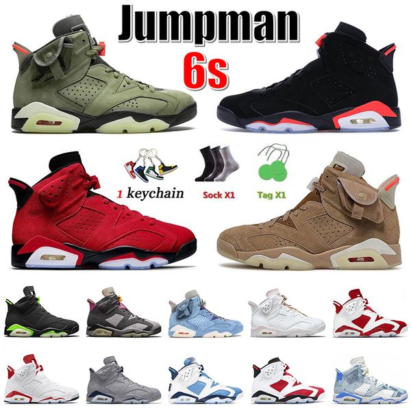 

jumpman 6 men baskebtall shoes 6s og sneakers ts black infrared toro british khaki eletric green bordeaux red oreo unc carnime georgetown tr