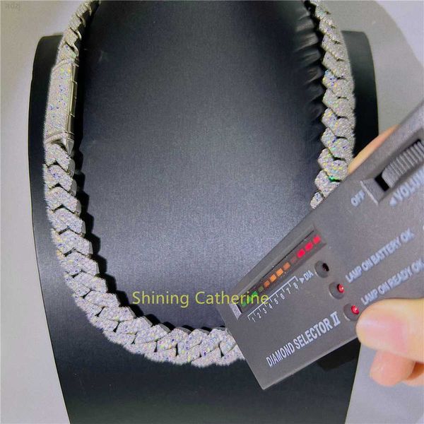 

custom jewelry big guy necklace ice out vvs1 moissanite diamond d color 925 sterling silver rose white yellow cuban link chain