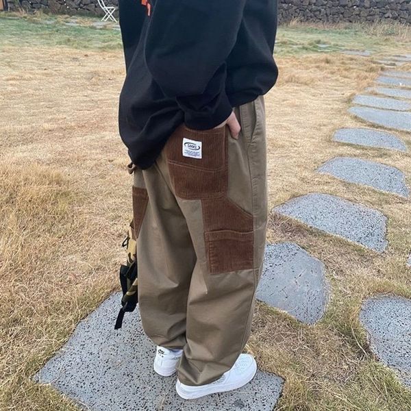 

men's pants men's pants loose all-match overalls autumn and winter ins wide-leg trend y2k casual pants men's trousers 230325, Black