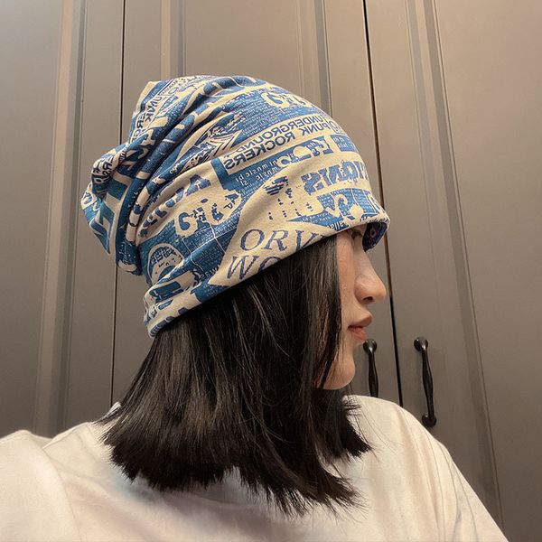 

beanieskull caps beanie hats autumn comfortable cotton hat men retro knitted hat women balaclava sports kerchief bobble hat spring knitt 230, Blue;gray