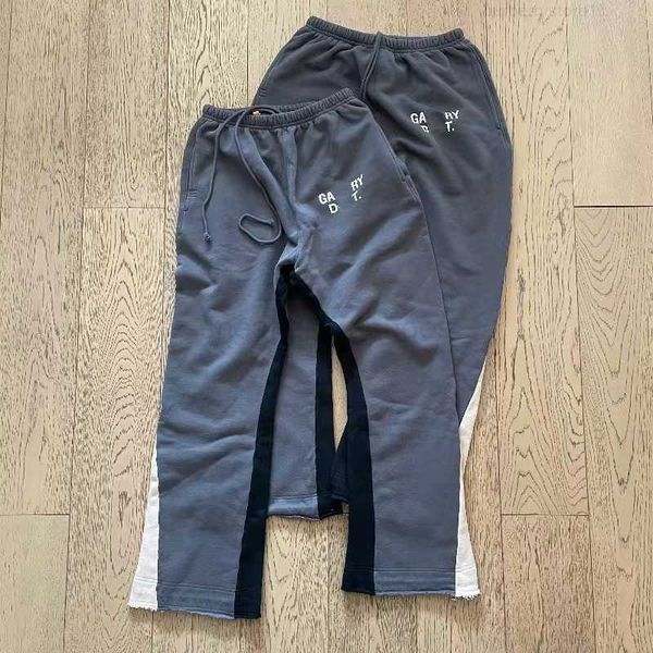 

quality pants galleryes men's depts multi panel flared women sports loose street casual sweatpants vintage trousers1sup, Black