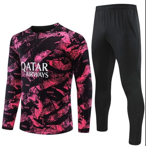 

training paris tracksuits psgs chandal mbappe kit survetement foot tuta jacket retro futbol soccer football men and kids tap1, Gray