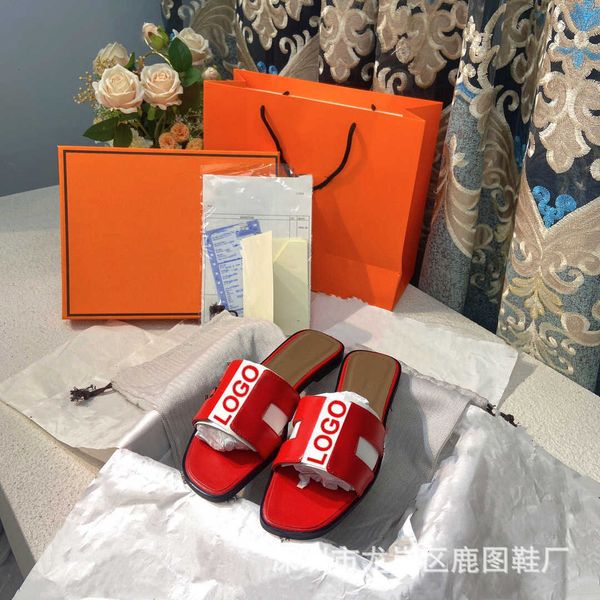 

women oran slipper designer flat sandals leather beach shoes wearing shoes 2023 thick same shoes style beach family heel summer leather n0uw