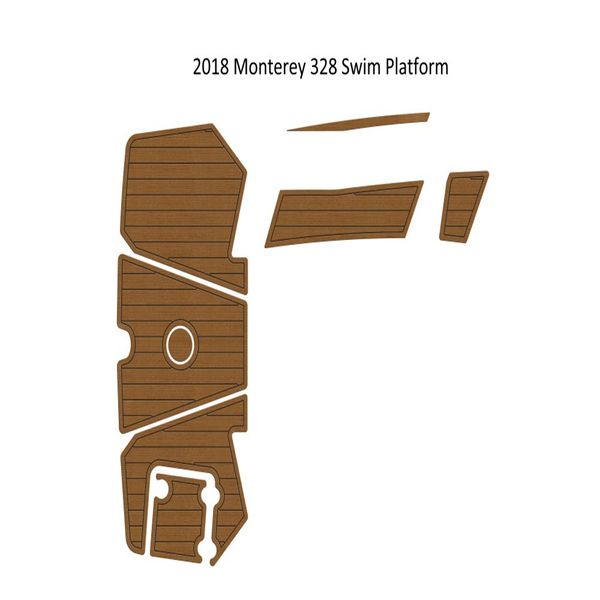 

2018 monterey 328 swim platfrom step pad boat eva foam faux teak deck floor mat self backing ahesive seadek gatorstep style floor