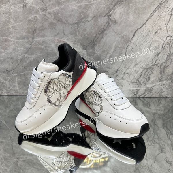 

designer sneakers casual shoes men women daddy sneaker lady luxurys runner trainers multicolor platform shoes platform lace-up print sneaker, Black