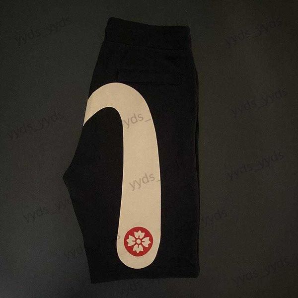

men's shorts summer casual shorts men's over knee loose trend printed capris summer short pants for outerwear wear t230327, White;black