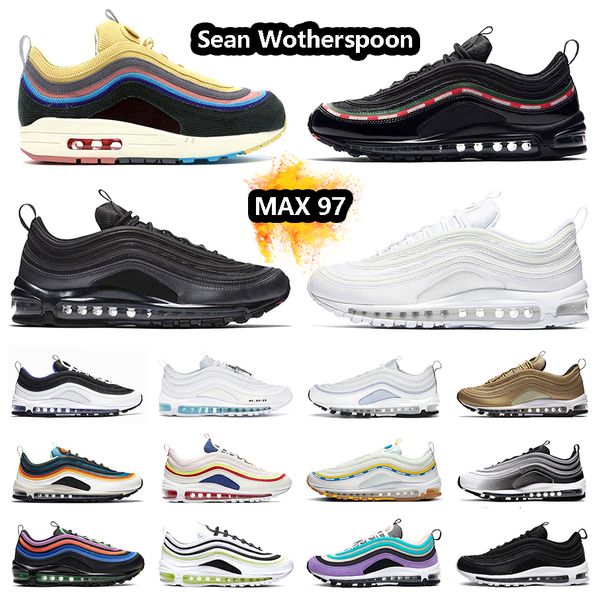 

97 97s running shoes sean wotherspoon milk brandy black bullet black jesus persian violet moss green aurora green easter men women trainers