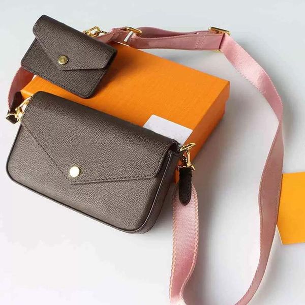 

7aluxury designer women 3in1 shoulder bags handbags genuine leather chain crossbody messenger bags purses card holder handbag shoulder tote