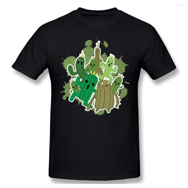 

t men's shirts cactuar casual final fantasy tee shirt cotton o neck fashion and women's t-shirts, White;black