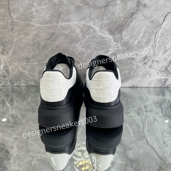 

designer mens shoes vintage suede sneaker fashion women shoe gold silver platform trainers calfskin leather runner trainer, Black