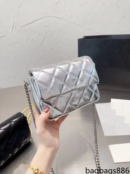 

french fashion women's classic quilted bag black/silver gold hardware chain matelasse crossbody shoulder cosmetic case outdoor mini van