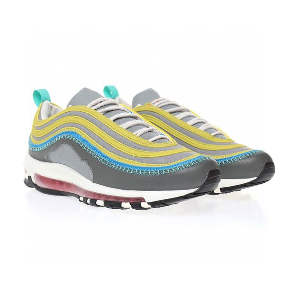

basketball designer shoes am 97 sprung iron grey gs casual lifestyle shoes with original box
