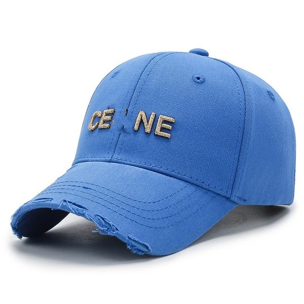

hats designers women embroidery celins hat polo caps snapbacktrucker cap curved brim holes cappello leisure sunshade fitted caps casquette w, Blue;gray