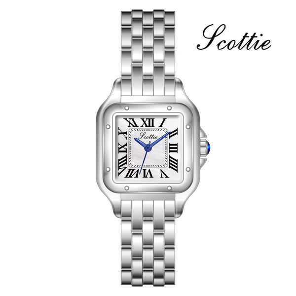 

wristwatches luxury brand classic color dial diamond panthere fashion women watch ladies quartz wristwatch female clock 230215, Slivery;brown