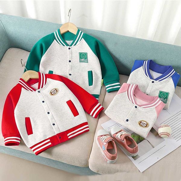 

jackets boys baseball jackets kids letter pattern coat spring autumn teenagers sports outerwear 1 to 12 yrs children's clothes 230327, Blue;gray