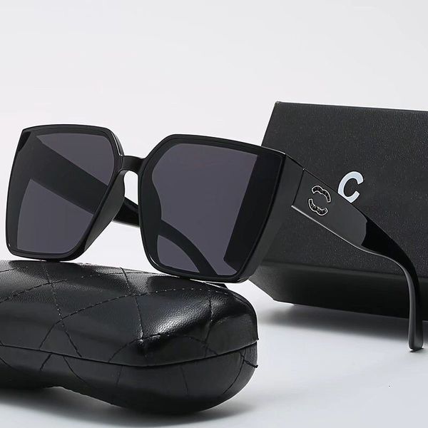 

mens women designer sunglasses luxury channel glasses fashion eyewear diamond square sunshade crystal shape sun full package glasses lunette, White;black