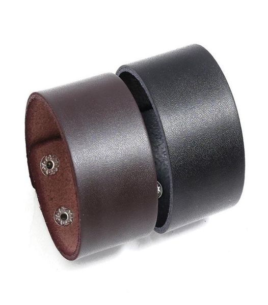 

simple fashion style mens blank leather charm bracelets exaggerated wide wristband cuff jewelry gifts7063651, Golden;silver