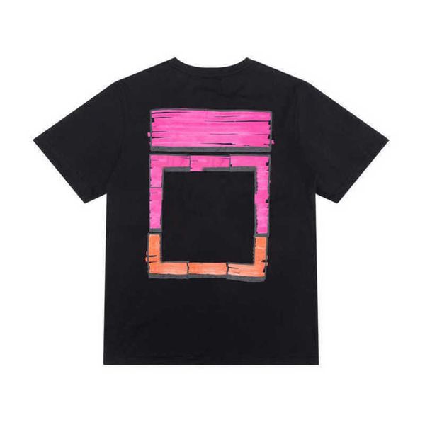 

summer designer luxury men's t shirt offs back arrow x letters brand print women t-shirt casual cotton tees t-shirts hip hop short sle, White;black