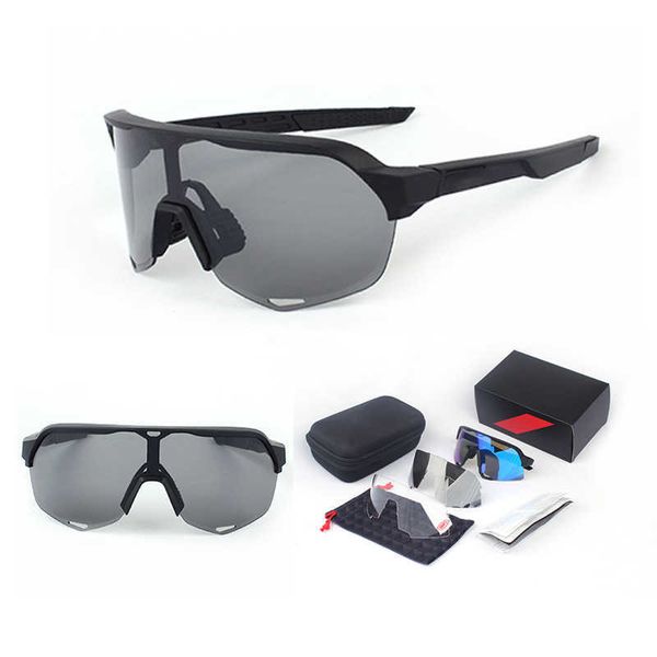 

s2 tour de france sports windproof riding glasses outdoor three lens set, White;black