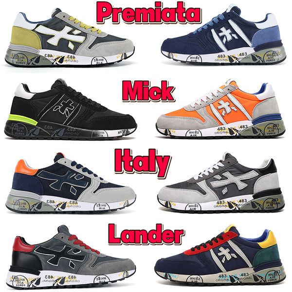 

2023 italy premiata running shoes men sport trainers mick lander steven genuine training shoe leather fashion mens designer outdoor sneakers
