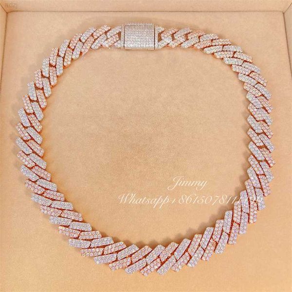 

2023 ale iced out popular jewelry loose vvs moissanite iced out cuban chains, Silver