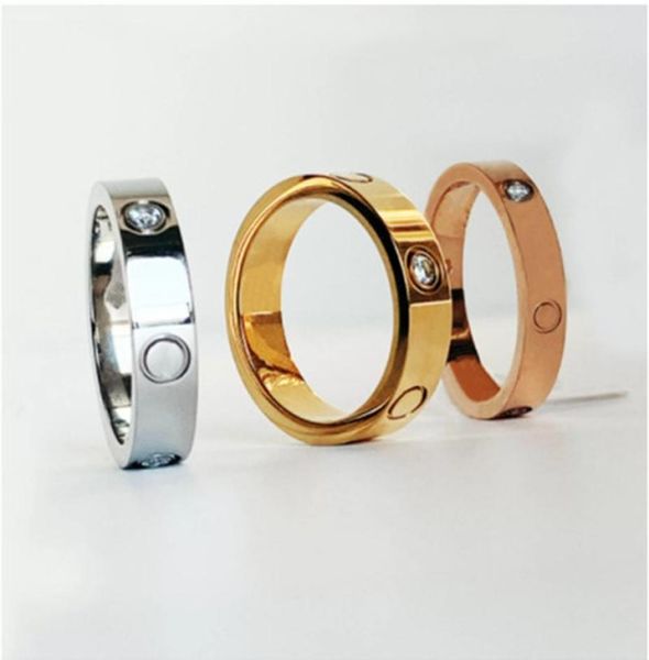 

love screw ring band rings menwomen fashion designer luxury jewelry titanium steel alloy goldplated craft never fade not allergi6206428, Silver