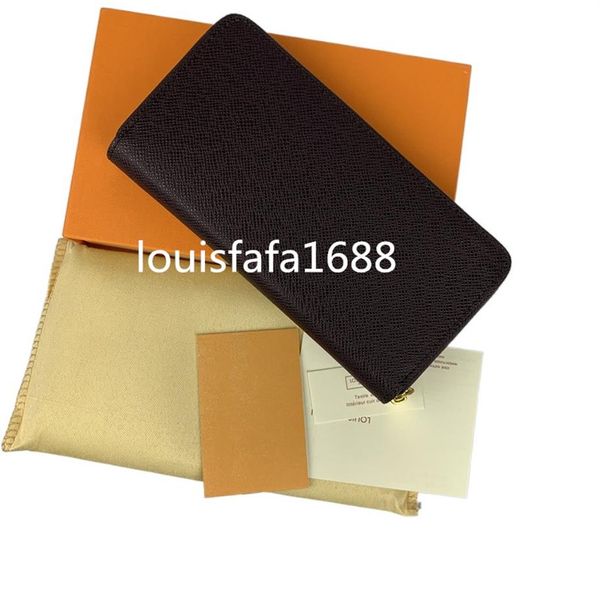 

fashion women clutch wallet pu leather wallet single zipper wallets lady ladies long classical purse with orange box card 60017325s, Red;black