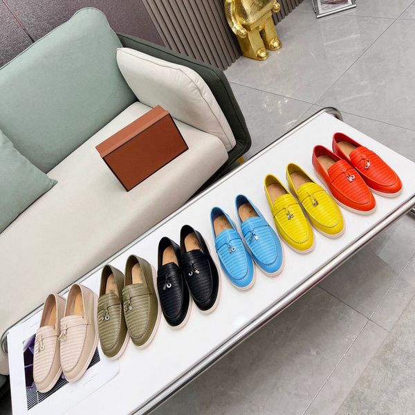 

fashion mens womens loafers causal shoes classic leather suede mmtal lock slip-on platform sneaker multicolor massage sole shoe plate-forme, Black