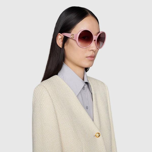 

5a eyewear g1256s round frame eyeglasses discount designer sunglasses for women acetate 100% uva/uvb lenses glass with dust bag box fendave, White;black