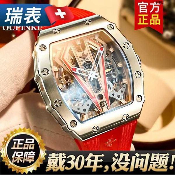 

watches designer richads mile swiss certified fully automatic mechanical miller personality bucket limited edition male frj, Slivery;black