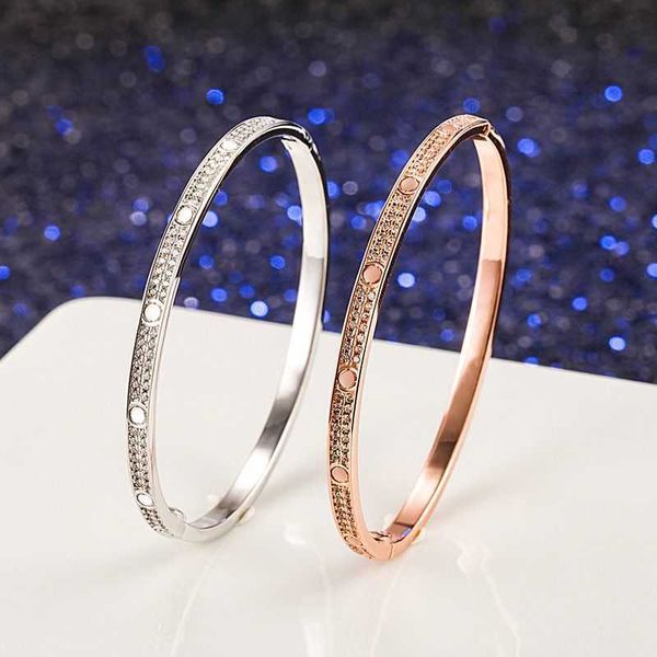 

designer bracelet carti sterling silver two row diamond classic womens narrow version sky star eternal love bracelet, Black