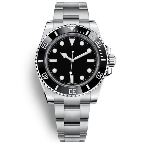 

mens sports watch 40mm ceramic green bezel automatic mechanical 2813 stainless steel luminous watch diving waterproof 30m watch261z, Slivery;brown