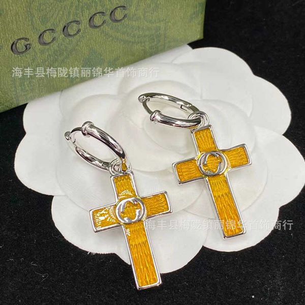 

charm designer 2023 new double g cross classic earrings fashion bnn, Golden