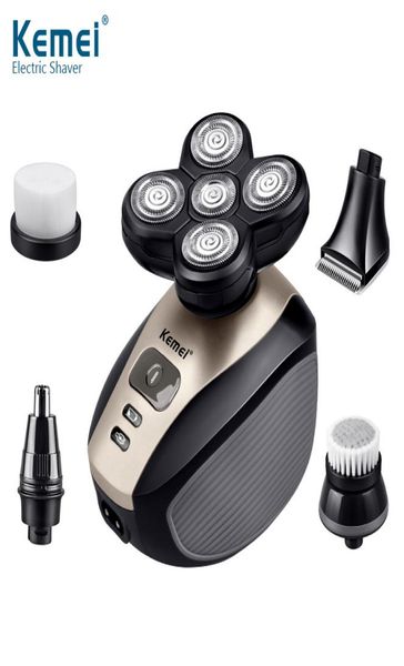 

5 in 1 rechargeable shaver floating five blade heads electric shaving men039s razor nose hair cutter low noise face care tools 3309034