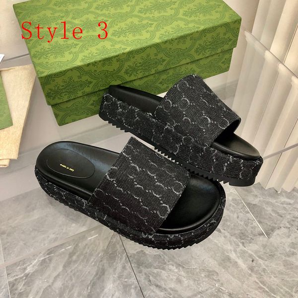 

women's designer flat sandals slippers fashion letter ladies shoes platform sliders metal buckle luxury outdoor printing flip flops siz, Black