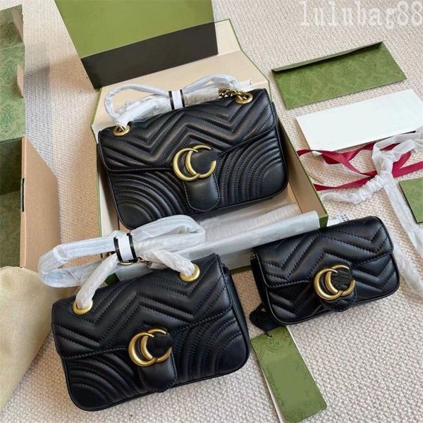 

metal buckle designer handbags men shoulder bags marmont brass metal decorate purses woman card holders mini leather soft the tote bag nice