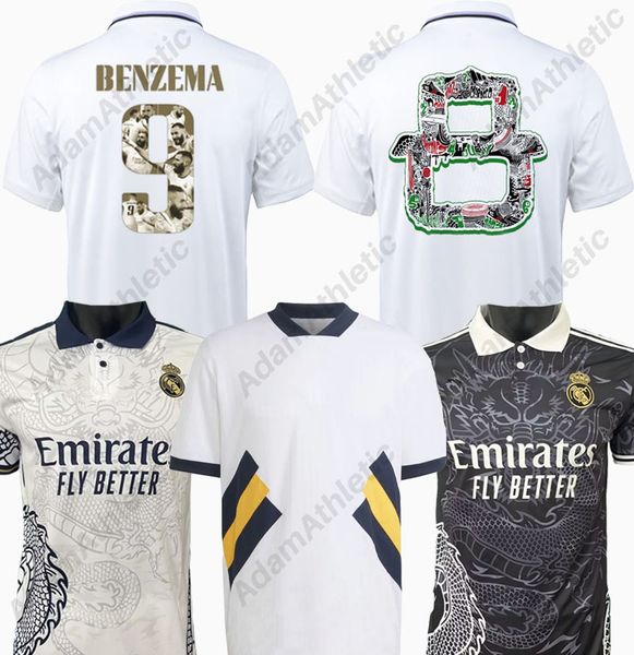 

camiseta 8th champions real madrids soccer jerseys 2022 maillot benzema ballon d'or real madrids china dragon football shirts icons ret, Black;yellow