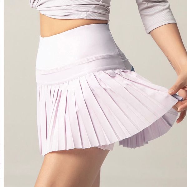 

new designer tennis skirts pleated yoga skirt yoga running fitness half-length sports yoga mini skirts sport active women size m, Black