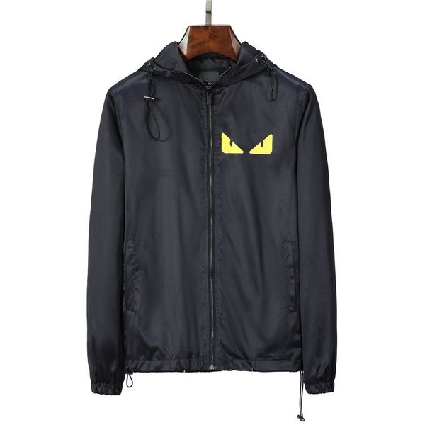 

designer men's men's coat men's jacket coat spring and autumn winder t-shirt fashion hooded sports windbreaker casual zipper, Black;brown